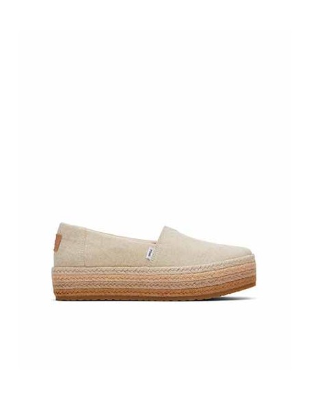 Women's natural platform espadrilles