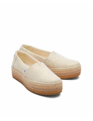 Women's natural platform espadrilles