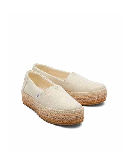 Women's natural platform espadrilles
