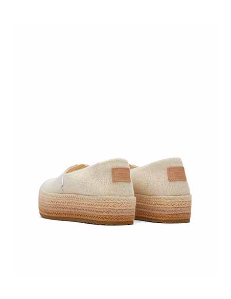 Women's natural platform espadrilles