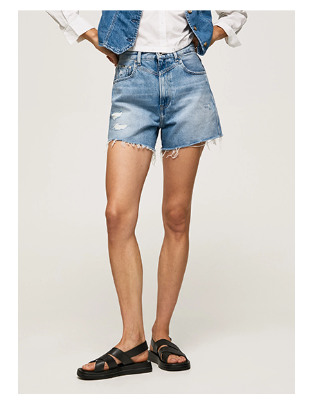 BALLOON FIT DENIM SHORTS