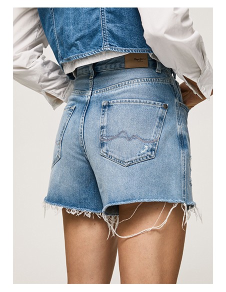 BALLOON FIT DENIM SHORTS